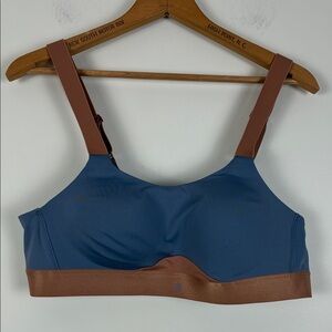 NWT ThirdLove 38A Microfiber Kinetic Sports Bra Blue Brown Colorblock